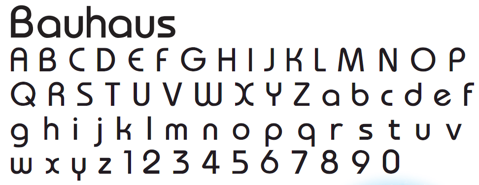 bauhaus typeface